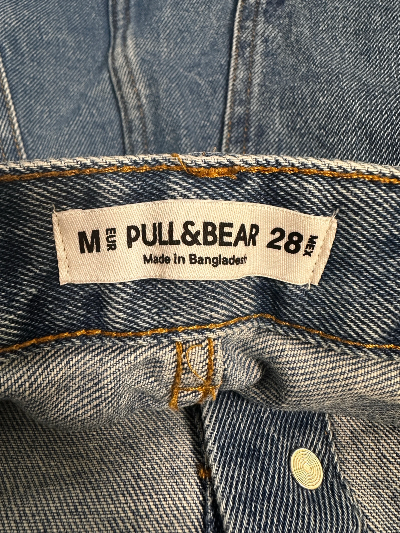 Pull&Bear Hoge-Taille Knopop Denim Mini Rok | Maat M – photo 2